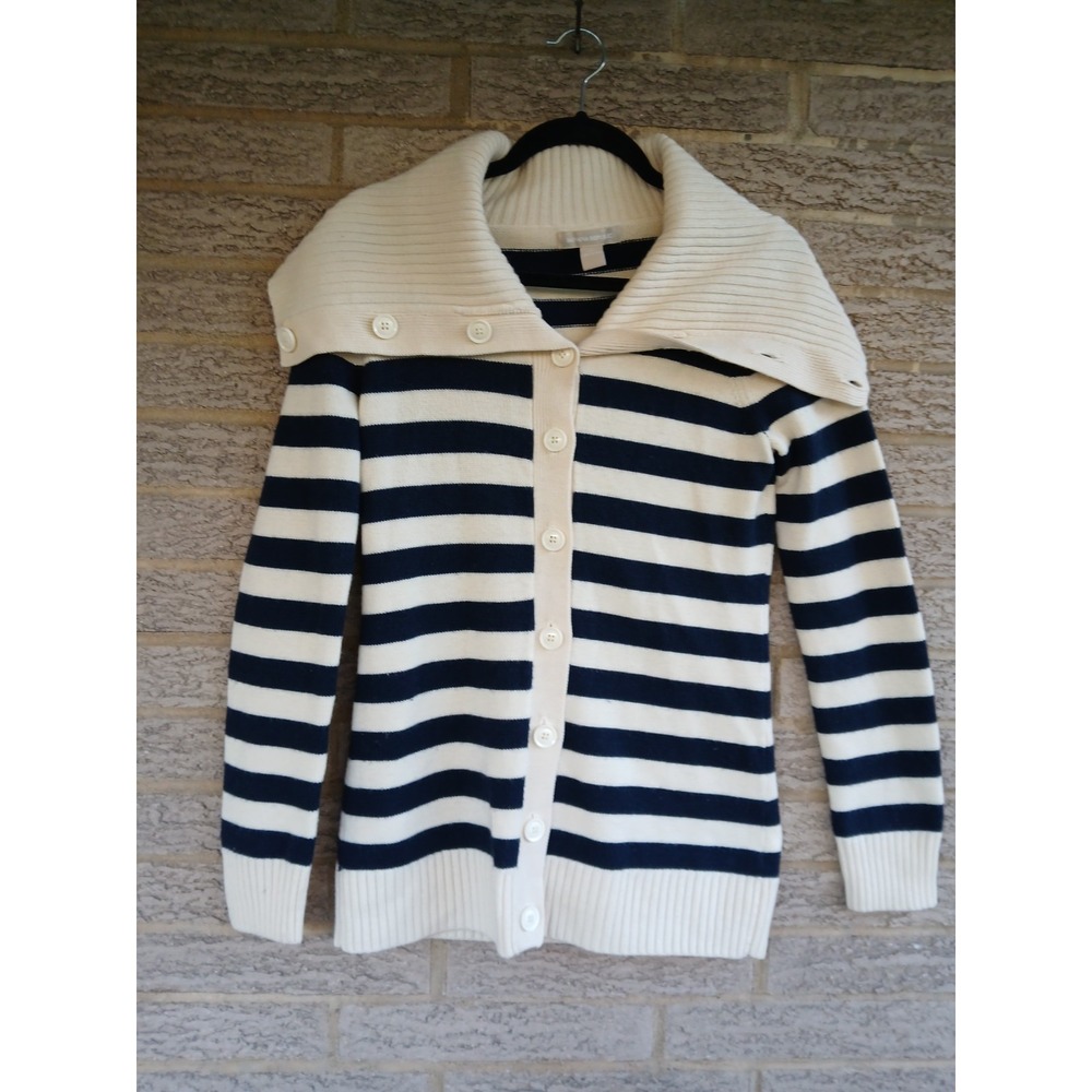 Banana Rep Women's Striped  Merino Wool Turtleneck Rugby Sweater Sz M Preppy